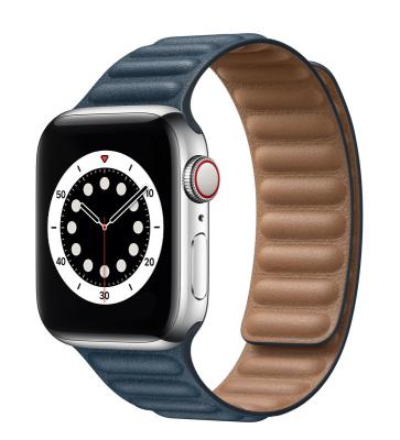 China Soprt Solid Color Magnet Watchbands For Apple Watch Se 6 Watch Band 5 4 3 2 Leather Magnetic 40mm 44mm for sale