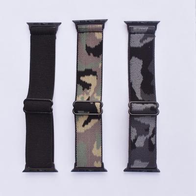 China SPORT Sports Textile Weave Camouflage Watch Bands For Apple Watch Se 6/5/4/3 40mm 44mm Fabric Watchbands for sale