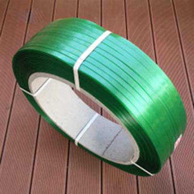 China Manual Packing 2020 High Strength Green Tempreatura PET Strapping Band In China for sale