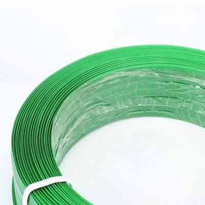 China Manual PET Wrapping Steel Strapping Band / Green Strap Small Price With High Quality for sale