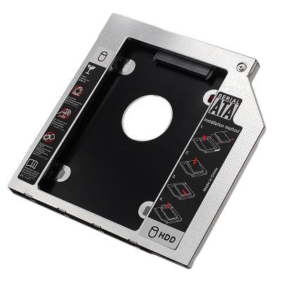 China 9.5mm/12.5mm ssd sata3 hard drive adapter cd/dvd-rom aluminum caddy second hdd laptop caddy tray for sale