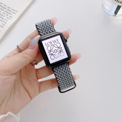 China Fashion. Sport 38/40/41/42/44/45mm Soft Stretchy Elastic Nylon Loop Sport Bands Women Men Nylon Strap For Apple Watch Ultra for sale