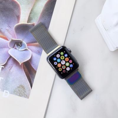 China Adjustable 38mm 42mm 40mm 42mm Luxury Metal Milanese Loop Metal Watch Bands Stainless Steel Watch Band Strap For Stainless Apple Watch Series 8 7 6 5 Ultra SE for sale