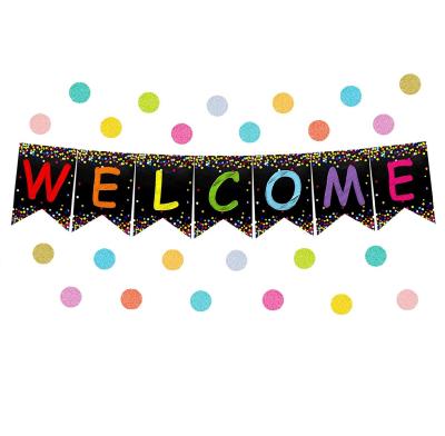 China Party Decoration Welcome Banner Welcome Message Boards For Classroom Decoration Back To School Teacher Supply Classroom Decoration Supplier for sale