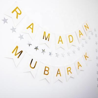 China Muslim Banner Ramadan Mubarak Decorations Ramadan Party Gold Ramadan Mubarak Sopplies Party Decoration for sale