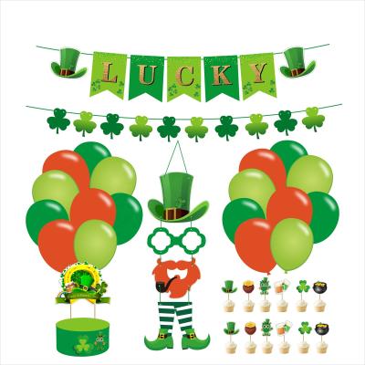 China Custom Paper Latex Wholesale Banner Birthday Decorations Newly Pack Set St. Patrick's Day Party Supplies for sale