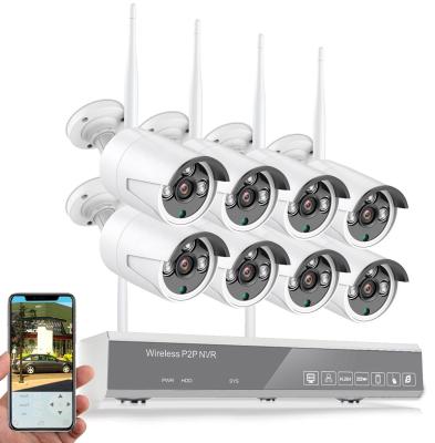 China 2mp NIGHT VISION tuya 8ch nvr kit wifi indoor outdoor security cctv IP camera wireless system for sale