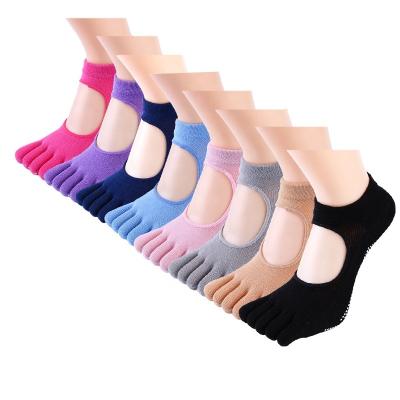 China Cotton Women's Yoga Sports Socks Non-slip Custom Yoga Socks PVC Pilates Sports Cotton Sweat-absorbent Socks for sale