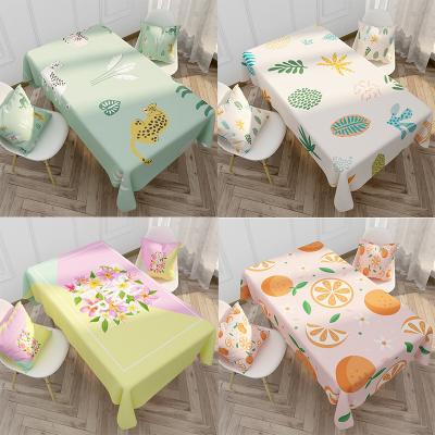 China Amazon waterproof hot sales plants fruits flowers waterproof tablecloths banquet tablecloth tablerunners tablecloth wedding for sale