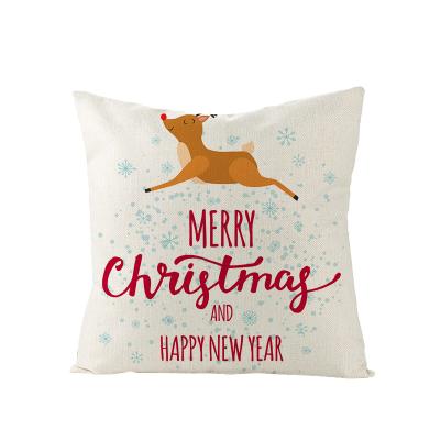 China Wholesale Amazon Cartoon Santa Claus Peach Skin Pillow Cover Home Sofa Pillow Cushion Cover Anti-Static Wholesale New for sale