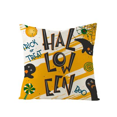 China New Halloween Amazon Pumpkin Castle Pillow Plug Sofa Cartoon Cushion Anti-Static Canvas Cover for sale