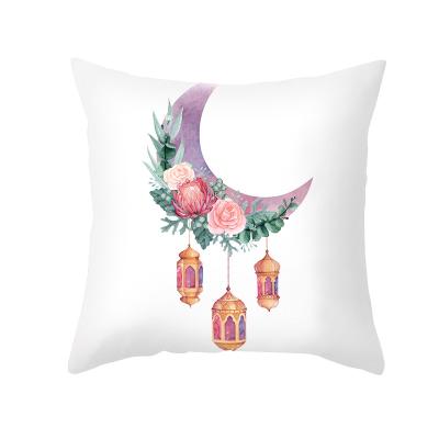 China Amazon Printing Moon Peach Skin Anti-static Gold Pillow Cover Home Living Room Sofa Cushion Cover for sale