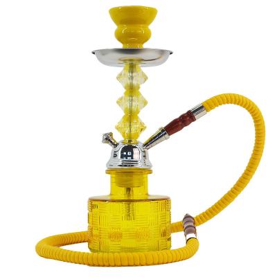 China 2022 Fashionable New Hookah Set Arabic Single Hose Hookah Portable Accessories Smoking Water Pipe Glass Hookah for sale