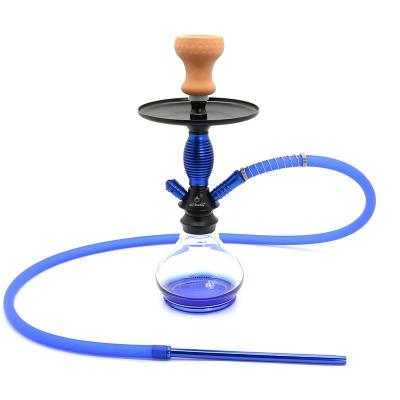 China Mini Hookah Set Glass Hookah Shisha Hookah Set Fashionable Portable Aluminum Alloy Single Tube for sale