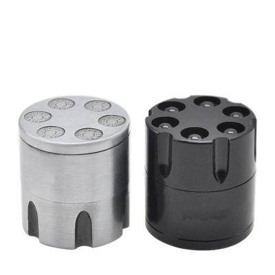 China Grinded Spices Wholesale 29mm Zinc Alloy 3 Part Revolver Bullet Styling Herb Grinder Tobacco Grinder Smoking Accessories for sale