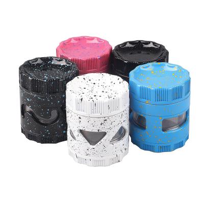 China Ground Spices 4 Layer Herb Grinder 2022 Aluminum Alloy High Quality Tobacco Herb Grinder Custom Perspective for sale