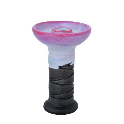 China Handmade Shisha Hookah Narguile Bowl Phunnel Hookah Smoking Bowl With Arrow Raw Clay With Luster Practical Shisha Bowl Hookah Accessories for sale