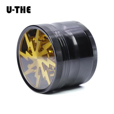 China Wholesale Custom Sharp Teeth Fancy Color Logo UH-01 63mm Herb Grinder 4 Layers Aluminum Alloy Herb Grinder for sale