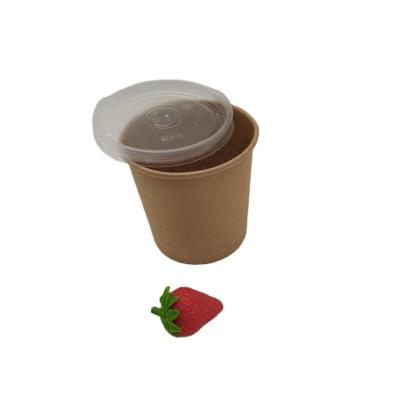 China Eco - Friendly Customized Food Grade Take Away Disposable Paper Cup Packaging Hot Soup Bowl for sale