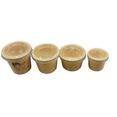 China Factory Direct Biodegradable Disposable Paper Sauce Cup 1/2/3.5/4oz Packaging With Clear Lid for sale