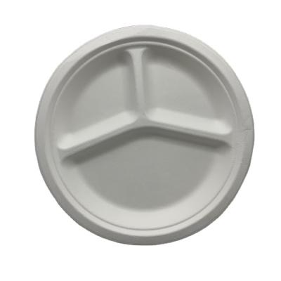 China Occasional Manufacturer Customize Recyclable Divided Round Disposable Plates High Quality Eco Friendly for sale