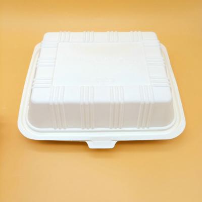 China Eco Friendly Food Container Cornstarch Clamshell Box for sale