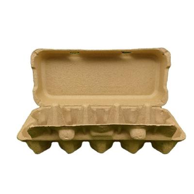 China Pulp Fiber 10 Holes Chicken Minimalist Disposable Egg Box For Restaurant Family Supermarket for sale