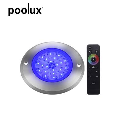 China Thick Resin IP68 Waterproof Pool 7.5mm RGB Wifi Led Concrete Wall Mounted Underwater Swimming Pool Lights for sale