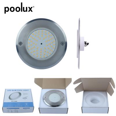 China Slim Pool 8mm 160mm 12v 12w 18watt Warm White Led Blue Lights Pool Underwater Light for sale