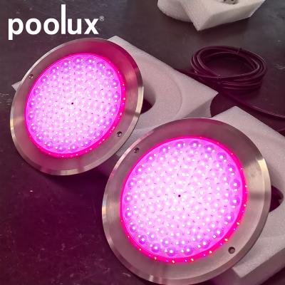 China Poolux 2022 AC12V 316 Stainless Steel RGB Outdoor Underwater Swimming Pool Light with Remote Control Swimming Pool Light for Swimming Pool for sale