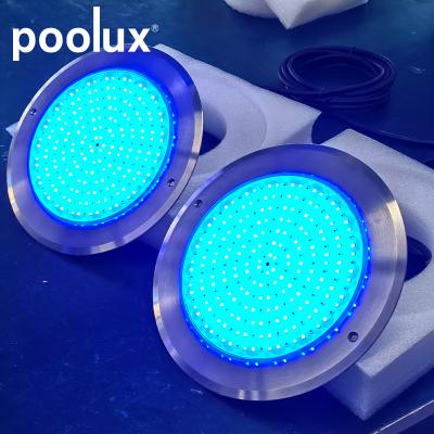 China Poolux 2022 AC12V Ultra Thin Wall Mounted Waterproof IP68 LED Pool Lamp Underwater Light 8mm for sale