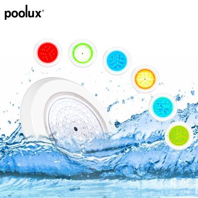 Chine Poolux Edison Chip 100% RGB WiFi Waterproof Resin Filled IP68 DC12V Swimming Pool Phone PC Cover Slim 10mm LED Li Swimming Pool à vendre