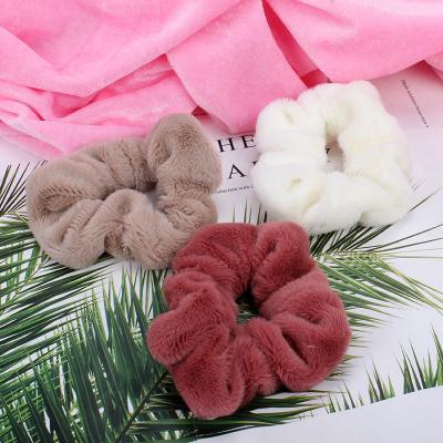 China Elastic Scrunchie Hair Band Tie Soft Scrunchies Accessories Hair Ties Winter Luxury Scrunchies For Women Custom Made for sale