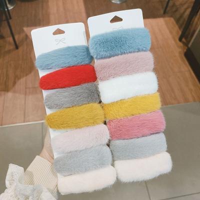 China 2022 New Hairstyle Fashion Korea Women Girls Hair Accessories Plush Hairpin Hair Clips Vintage BB Clips Barrettes for sale