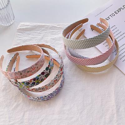 China Cute New Girls Hair Decoration Girls Candy Colors Plaid Floral Simple Hairbands Circle Headband Sweet Fashion Hair Accessories for sale