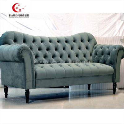 China Antique Classic Chesterfield SOFA American Style Living Room Furniture Fabric 3 Seat Chesterfield Sofa Set for sale