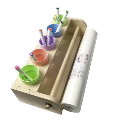 China Best Selling Paper Roll Painting Mini Easel Children's Art Desktop Scroll Holder for sale