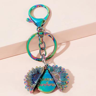 China Soft Fine Exquisite Slogan Decor Sunflower Decor Key Chain China Sale Key Chain for sale