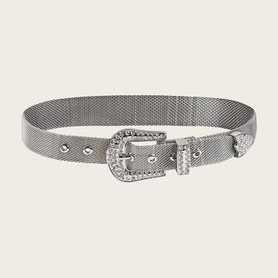 China Newest Women's Rhinestone Metal Belt Rhinestone Belt Punk Sale Light Weight Wholesale for sale