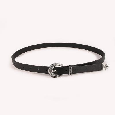 China Western Popular Design Comfortable Black And Brown Female Fashion Western Slim Belt For Women for sale