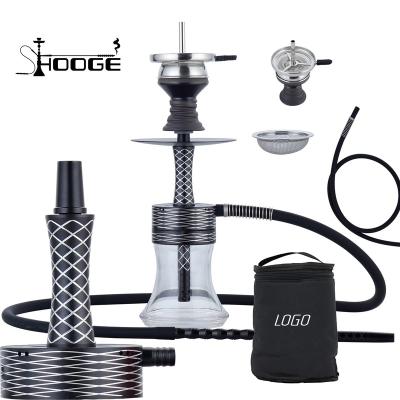 China 2022 Newest Aluminum Hookah Design Travel Narguile Shisha Hookahs Set Portable Shisha for sale