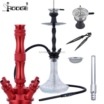 China Novation aluminum high end shisha manufacturing technology aluminum hookah can be used by multiple people for sale