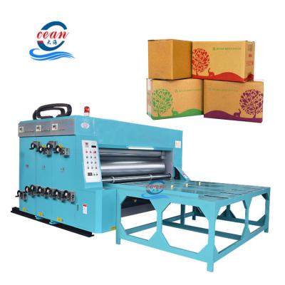 China Semi Automatic Cardboard Box Making Machine Cardboard Feeder Chain Machine Corrugated Water Ink Printing Slotting Creasing Machine for sale