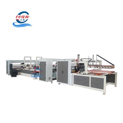 China Food OCEAN High Speed ​​Automatic Glue And Stapling Machine For Carton Box for sale