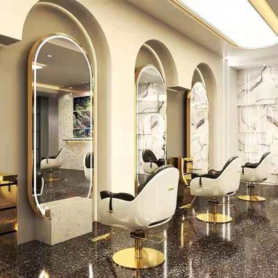 China Minimalist Beauty Salon Furniture Barber Shop Equipment Salon Mirror for sale