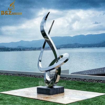 China Europe The Modern New Design The Seaside Mirror Abstract Decoration Stainless Steel Sculpture for sale