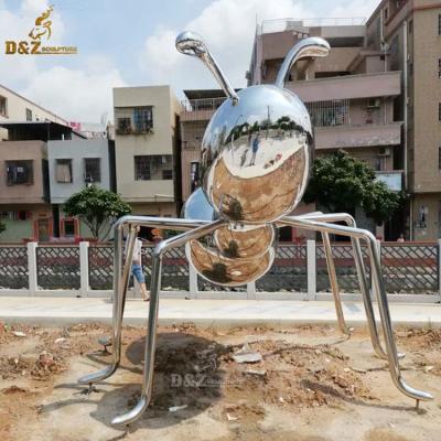 China Europe large size mirror polished outdoor garden decor sculpture metal animal statue with wholesale price for sale