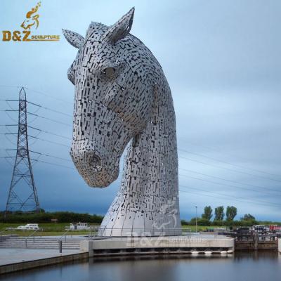 China Europe Horse Head Metal Sculpture For Outdoor Decoration Stainless Steel Sculpture for sale