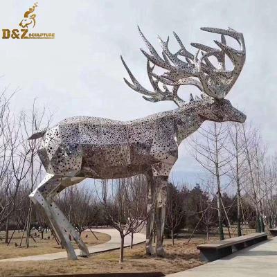 China Europe Modern Art Metal Statue Stainless Steel Animal Sculpture for sale