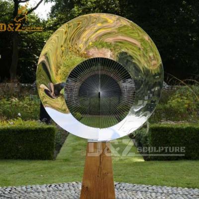 China Contemporary Public Sculpture Stainless Steel Circle Statue In Europe Art Large Outdoor Decorative Metal for sale